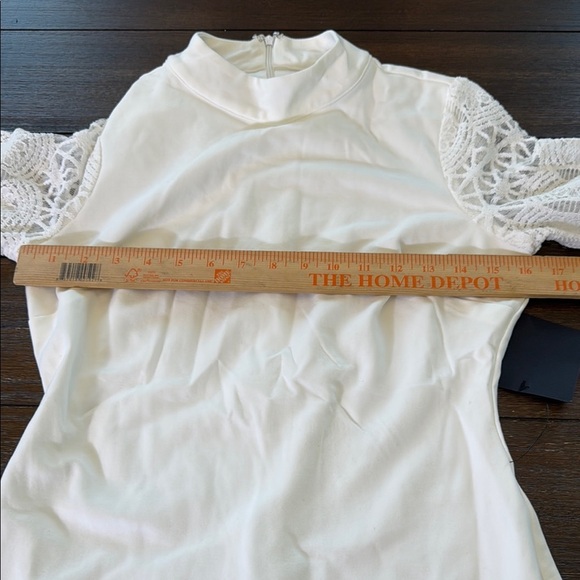 Lulus Lace Up Your Sleeve White Lace Long Sleeve Bodycon Dress Medium - Picture 9 of 12